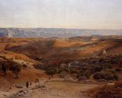 古斯塔夫 鲍恩芬德 : Mountains of Moab Seen from Bethany